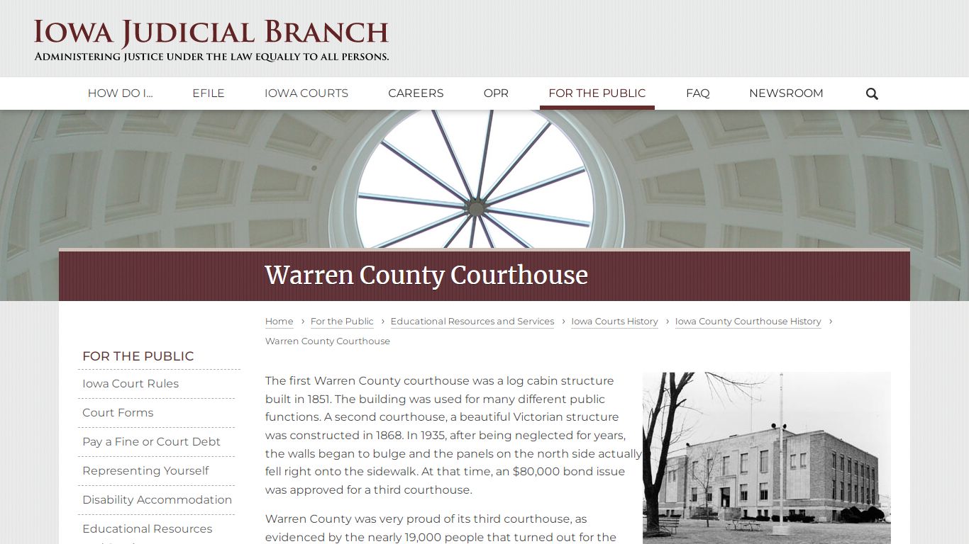 Warren County Courthouse | Iowa Judicial Branch