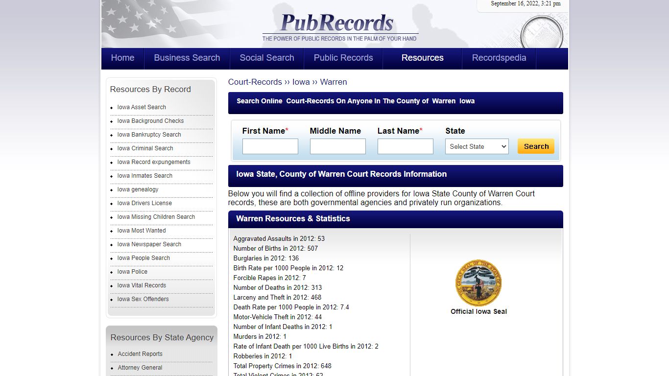 Warren County, Iowa Court Records - Pubrecords.com