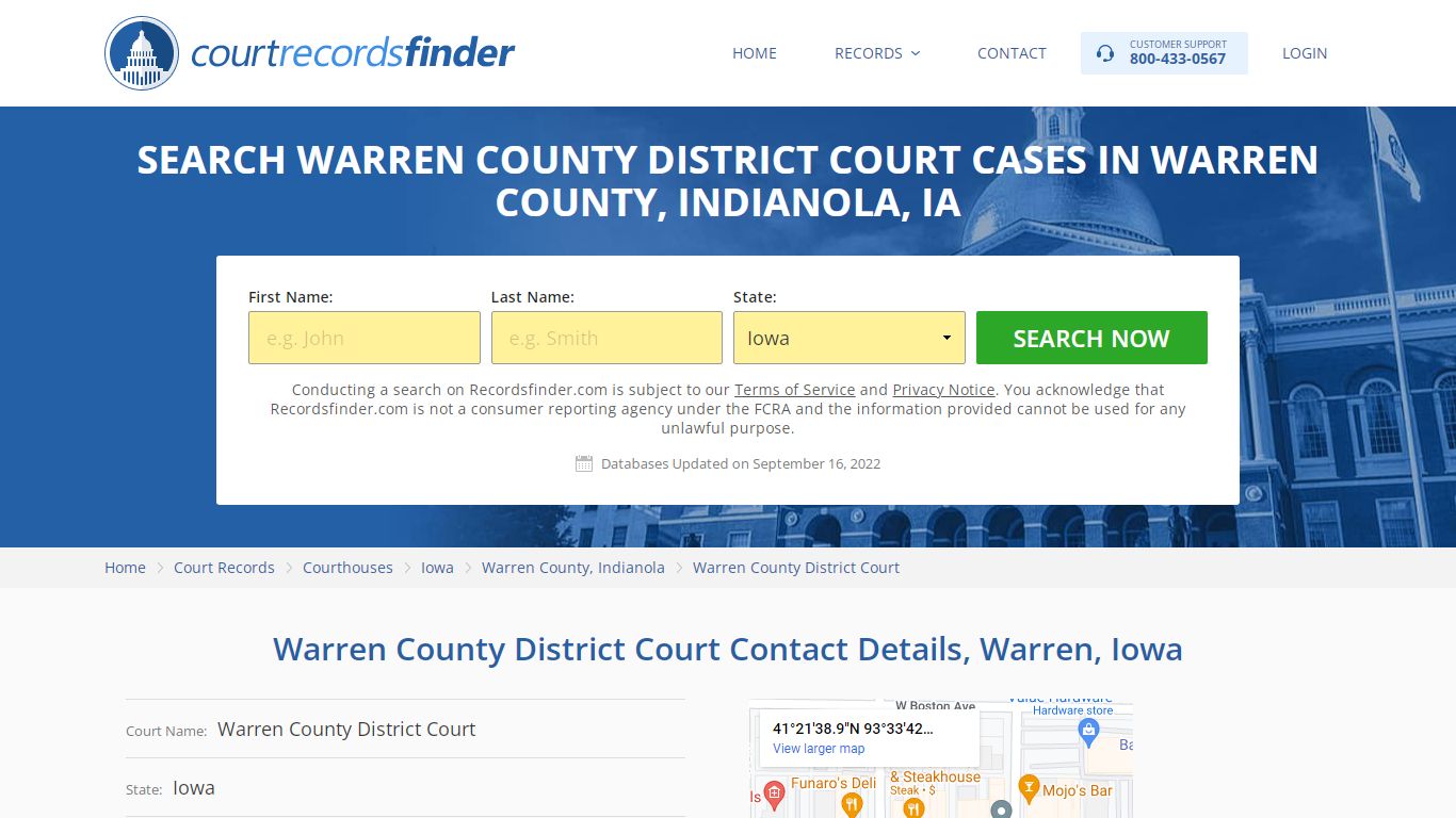 Warren County District Court Case Search - RecordsFinder